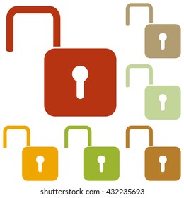 Unlock sign illustration