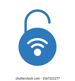 unlock signal vector glyph colour icon 