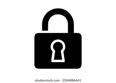 unlock silhouette vector image illustration