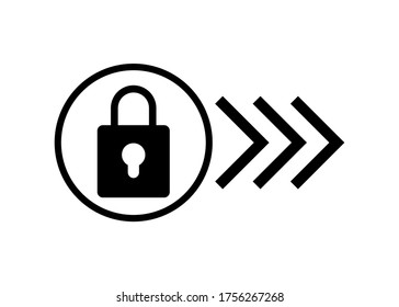 Unlock slide vector swipe digital button, slider icon of phone device symbol isolated illustration.