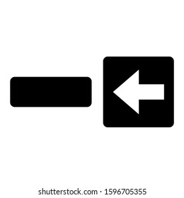 unlock slider left icon isolated sign symbol vector illustration - high quality black style vector icons
