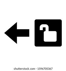 unlock slider left icon isolated sign symbol vector illustration - high quality black style vector icons
