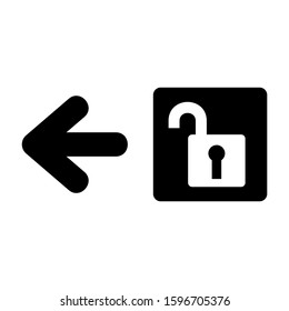unlock slider left icon isolated sign symbol vector illustration - high quality black style vector icons
