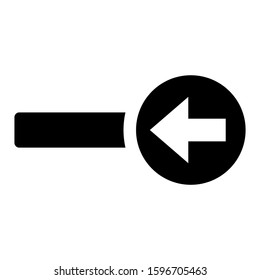 unlock slider left icon isolated sign symbol vector illustration - high quality black style vector icons
