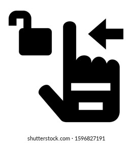 unlock slider left icon isolated sign symbol vector illustration - high quality black style vector icons
