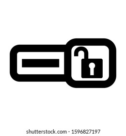 unlock slider left icon isolated sign symbol vector illustration - high quality black style vector icons
