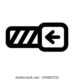 unlock slider left icon isolated sign symbol vector illustration - high quality black style vector icons
