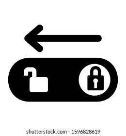 unlock slider left icon isolated sign symbol vector illustration - high quality black style vector icons
