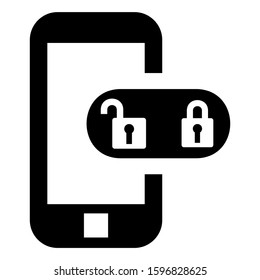 unlock slider left icon isolated sign symbol vector illustration - high quality black style vector icons
