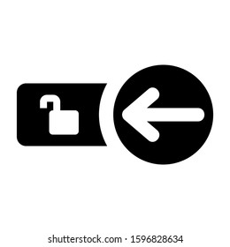unlock slider left icon isolated sign symbol vector illustration - high quality black style vector icons
