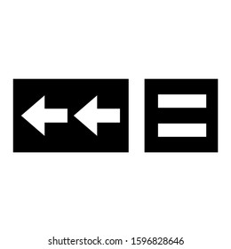 unlock slider left icon isolated sign symbol vector illustration - high quality black style vector icons
