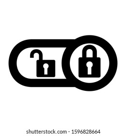 unlock slider left icon isolated sign symbol vector illustration - high quality black style vector icons
