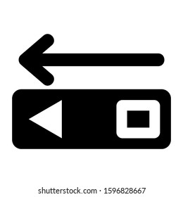 unlock slider left icon isolated sign symbol vector illustration - high quality black style vector icons
