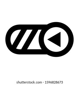 unlock slider left icon isolated sign symbol vector illustration - high quality black style vector icons
