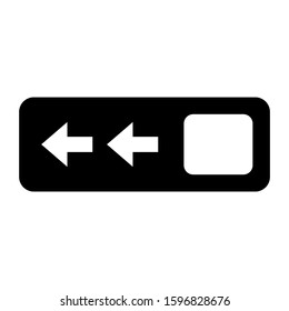 unlock slider left icon isolated sign symbol vector illustration - high quality black style vector icons

