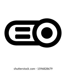 unlock slider left icon isolated sign symbol vector illustration - high quality black style vector icons
