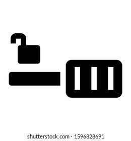 unlock slider left icon isolated sign symbol vector illustration - high quality black style vector icons
