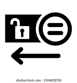 unlock slider left icon isolated sign symbol vector illustration - high quality black style vector icons
