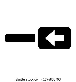 unlock slider left icon isolated sign symbol vector illustration - high quality black style vector icons
