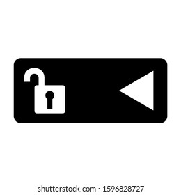 unlock slider left icon isolated sign symbol vector illustration - high quality black style vector icons
