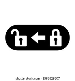 unlock slider left icon isolated sign symbol vector illustration - high quality black style vector icons
