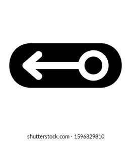 unlock slider left icon isolated sign symbol vector illustration - high quality black style vector icons
