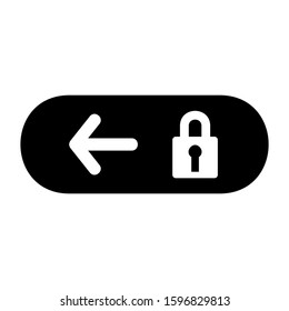 unlock slider left icon isolated sign symbol vector illustration - high quality black style vector icons
