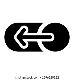 unlock slider left icon isolated sign symbol vector illustration - high quality black style vector icons
