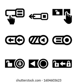 unlock slider left icon isolated sign symbol vector illustration - Collection of high quality black style vector icons
