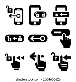 unlock slider left icon isolated sign symbol vector illustration - Collection of high quality black style vector icons
