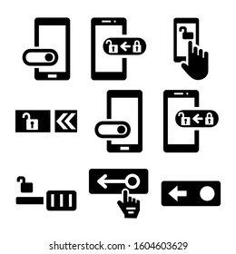 unlock slider left icon isolated sign symbol vector illustration - Collection of high quality black style vector icons
