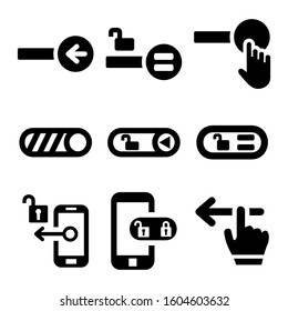 unlock slider left icon isolated sign symbol vector illustration - Collection of high quality black style vector icons
