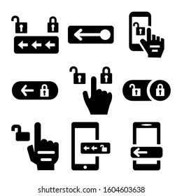 unlock slider left icon isolated sign symbol vector illustration - Collection of high quality black style vector icons
