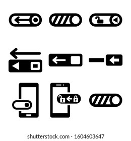 unlock slider left icon isolated sign symbol vector illustration - Collection of high quality black style vector icons
