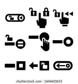 unlock slider left icon isolated sign symbol vector illustration - Collection of high quality black style vector icons
