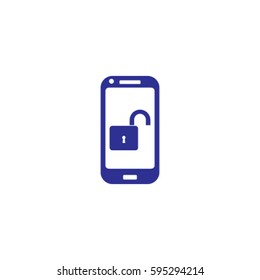 Unlock smartphone vector icon