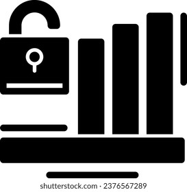 Unlock Solid Glyph Vector Icon Design