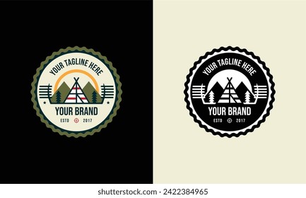 Unlock the spirit of the great outdoors with our stunning vector logo templates. Perfect for adventure brands, outdoor festivals, and recreational facilities. 