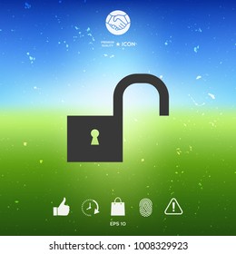 Unlock symbol icon