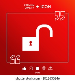Unlock symbol icon