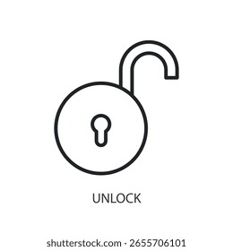 Unlock thin line vector icons.