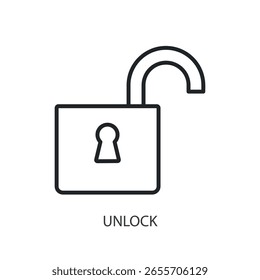 Unlock thin line vector icons.