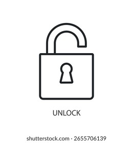 Unlock thin line vector icons.