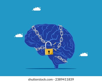 Unlock thought information. Unlock your brain with a key