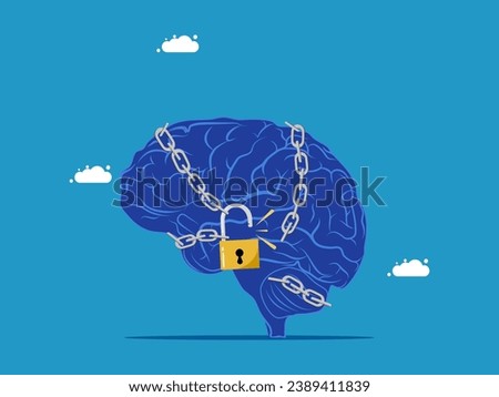 Unlock thought information. Unlock your brain with a key
