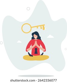 Desbloquee el verdadero potencial, su yo ideal para el éxito en la carrera o los negocios, la mente secreta o la habilidad para resolver el concepto de problema.