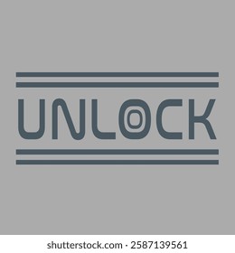 Unlock Typographic Vector Graphic For T-shirt, Hoodie, Sweatshirt.