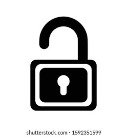 unlock, unlocked, Open lock icon logo