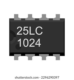 Unlock unparalleled data storage solutions with the 25LC1024 SPI EEPROM in vector EPS format - perfect for electronic circuit design and prototyping of high-performance embedded systems