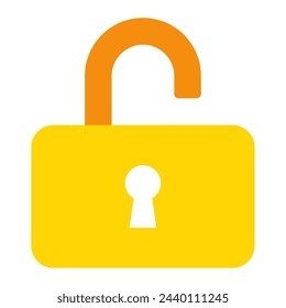 Unlock user interface icon illustration